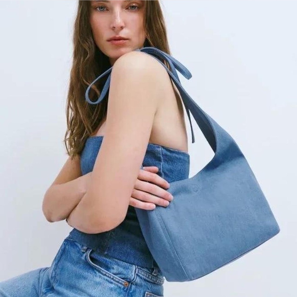 Reformation Small Vittoria Bag in Denim